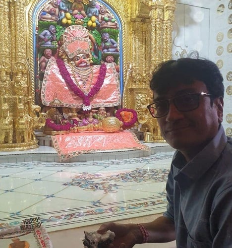 Amit Bhatt in a temple