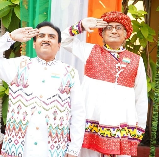 Amit Bhatt with Dilip Joshi