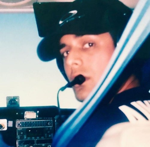 Amit Gaur as a commercial pilot