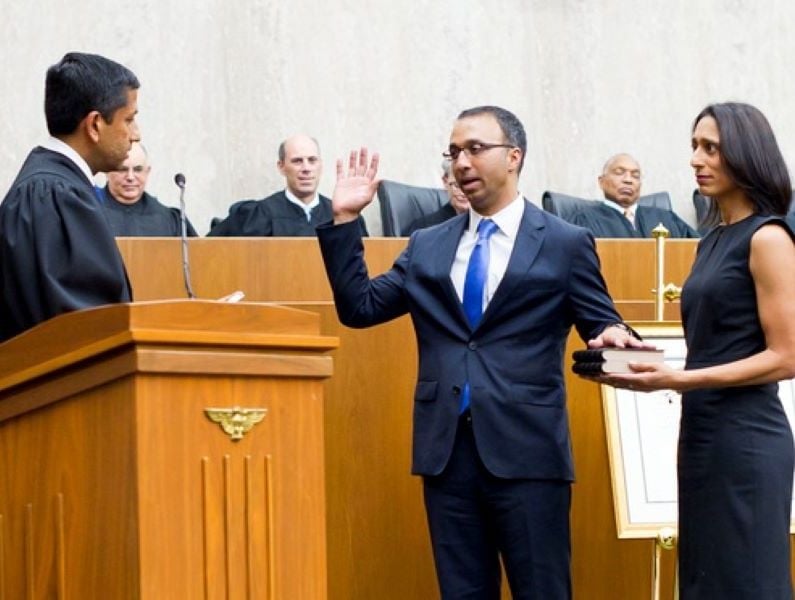 Amit Mehta during the oath ceremony