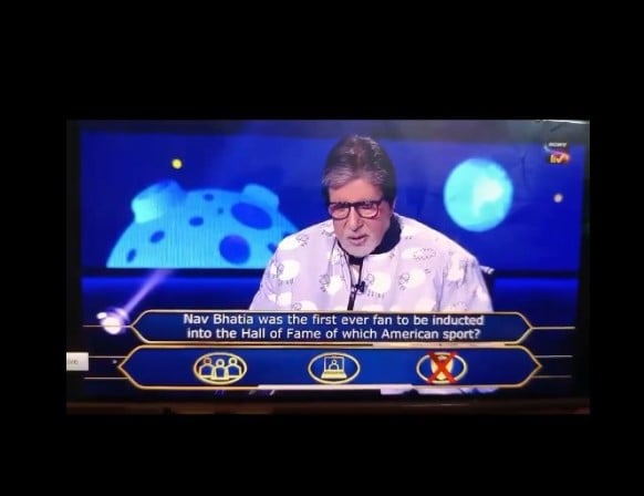 Amitabh Bachchan while asking a question about Nav Bhatia during the show Kaun Banega Crorepati in 2024