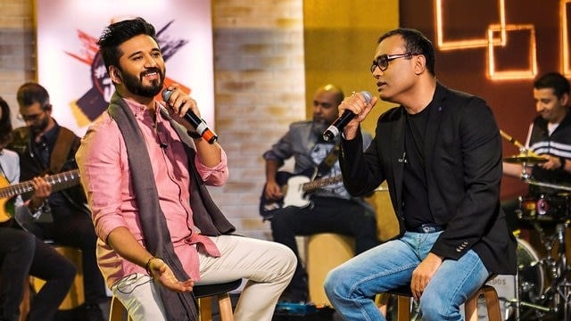 Amitabh Bhattacharya during a show