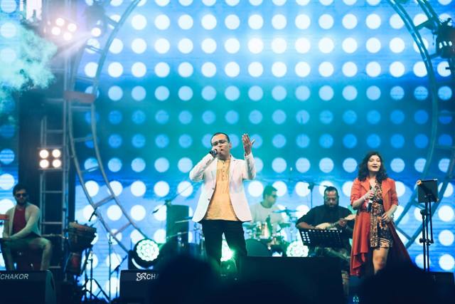 Amitabh Bhattacharya during a stage show in Delhi
