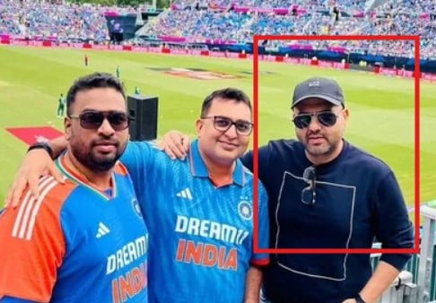 Amol Kale during the 2024 T20 World Cup match between India and Pakistan