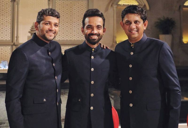 Amol Muzumdar (left) while working as batting coach of Rajasthan Royals (RR)