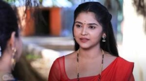 Amulya Gowda in a still from the Kannada television show Kamali