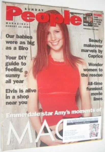 Amy Nuttall on the cover of a magazine