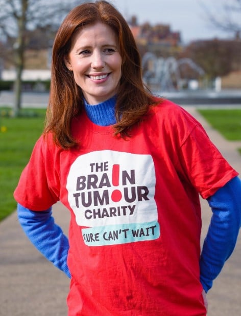 Amy Nuttall while promoting the Brain Tumour Charity