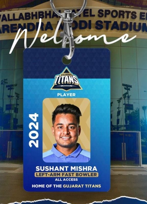 An Instagram post by Gujarat Titans after acquiring Sushant Mishra