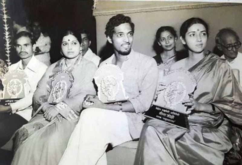 An Old Picture of Neena Kulkarni With Nana Patekar