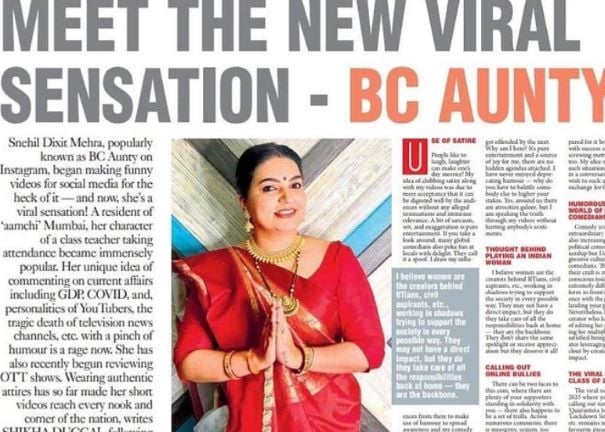 An article on Snehil Mehra in a magazine