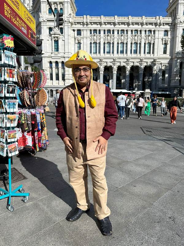 A picture of Kunal Ghosh from his trip to Spain