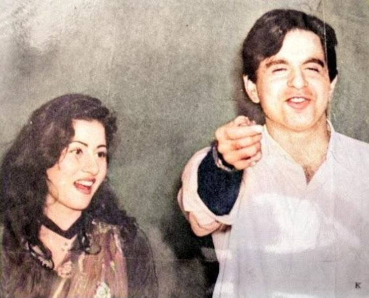 An image of Madhubala and Dilip Kumar