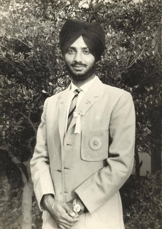 An old photograph of Harbinder Singh