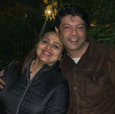 An old picture of Aparesh Ranjit with Shilpa Shirodkar