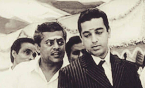 An old picture of Delhi Ganesh with Kamal Hassan in a still from a film