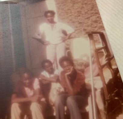 An old picture of Joy Reid with her mother and siblings
