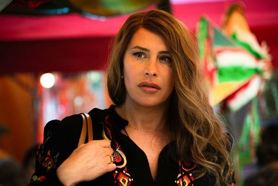 An old picture of Karla Sofía Gascón in a still from a film