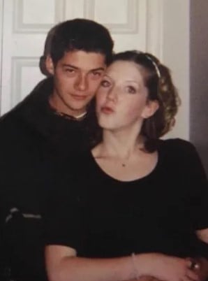 An old picture of Katherine Ryan with Bobby Kootstra