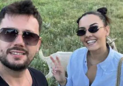 An old picture of Livia Brunga with Mevlan Shaba