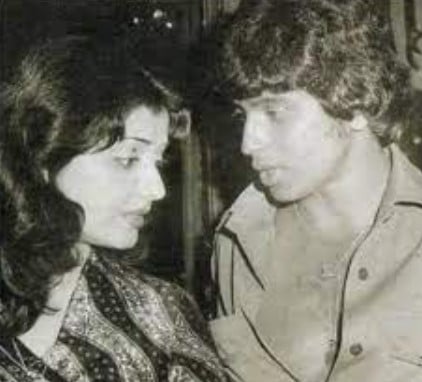 An old picture of Mithun Chakraborty and Yogeeta Bali