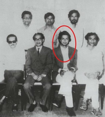 An old picture of Muhammad Yunus when he was the chairman of the executive council of the Chittagong University Teachers Association