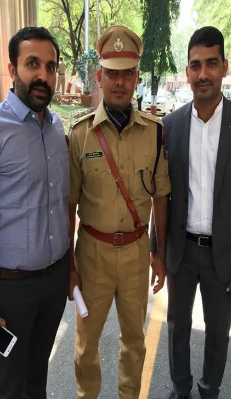 An old picture of Narendra Bijarniya (middle)