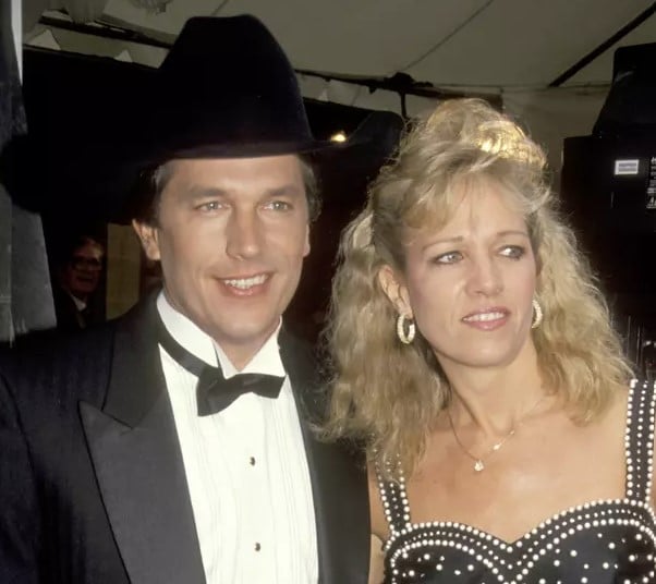 An old picture of Norma Strait with George Strait