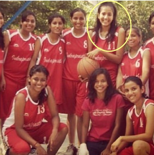 An old picture of Sherriy Singh with her national-level basketball team