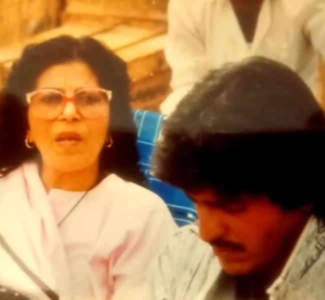 An old picture of Snehlata Panday accompanying Chunky Panday