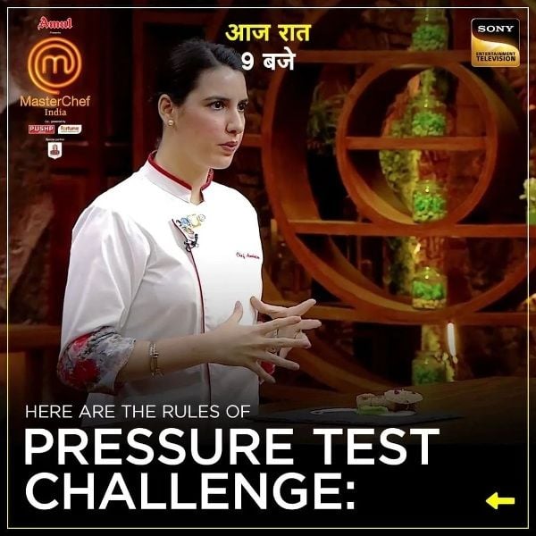 Anahita Dhondy as guest chef on MasterChef- Season 7 in 2023