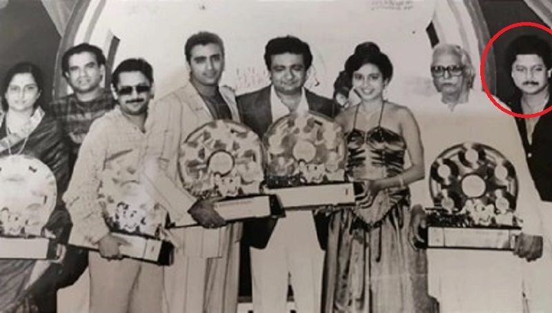 Anand Chitragupth with the team of Laal Dupatta Malmal Ka (1989)