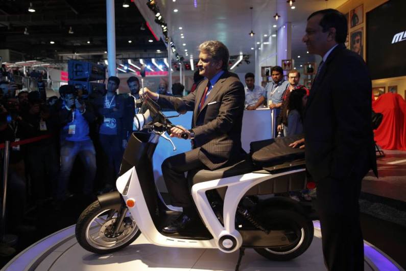 Anand Mahindra in an auto-expo in Greater Noida, Uttar Pradesh