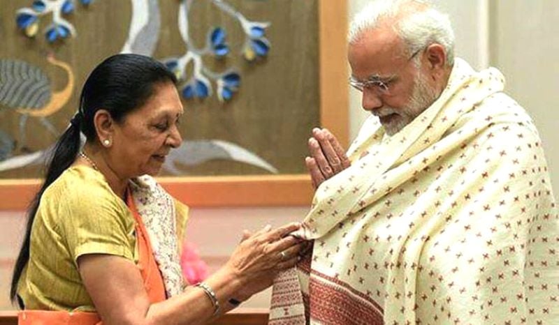 Anandiben Patel with Narendra Modi