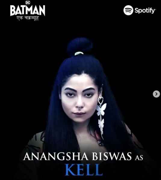 Anangsha Biswas on the poster of the Spotify Hindi podcast titled