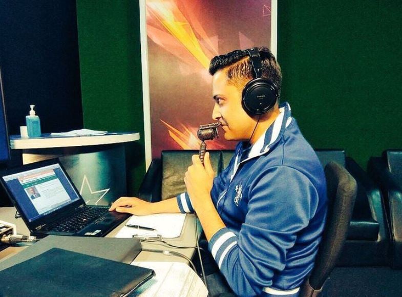 Anant Tyagi hosting a sports event