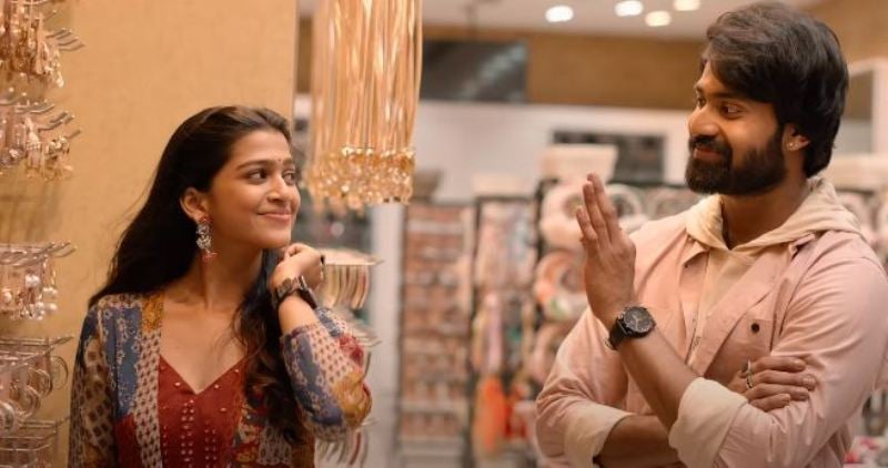 Ananthika Sanilkumar in a still from the Telugu film Mad (2022)