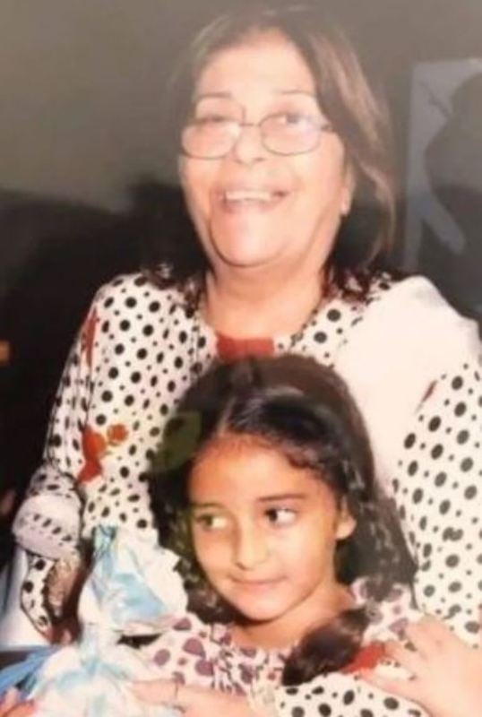 Ananya Panday with Snehlata Panday