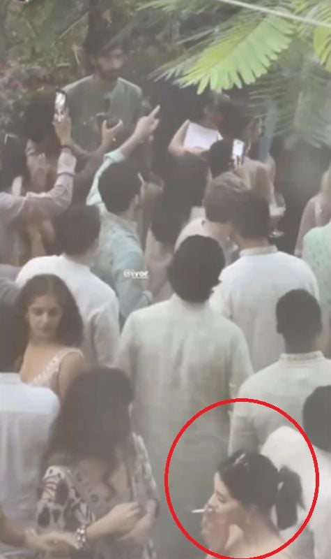 Ananya Pandey was spotted smoking at her cousin Alanna Panday’s mehendi ceremony