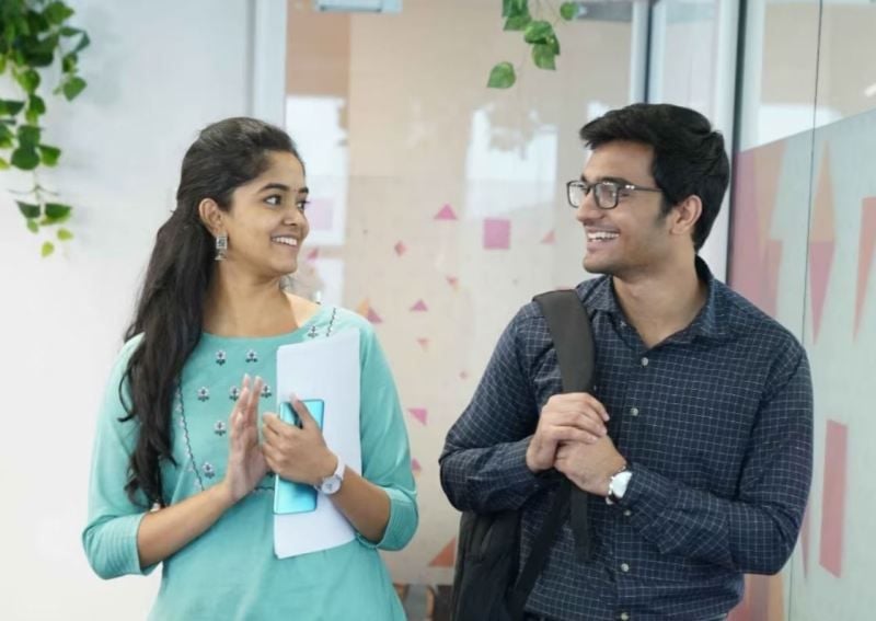 Ananya Sharma with Harshith Reddy in a still from the web series 