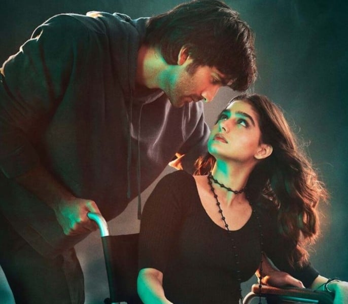 Anaswara Rajan (right) during a scene in her first Bollywood film, Yaariyan 2