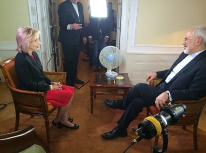 Andrea Mitchell in a conversation with Iranian Foreign Minister Zarif (2015)