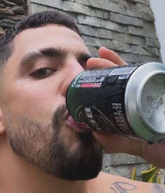 Andrés Altafulla while enjoying beer