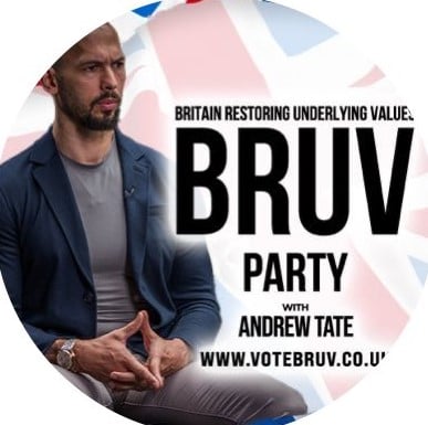 Andrew Tate on the poster of BRUV Party
