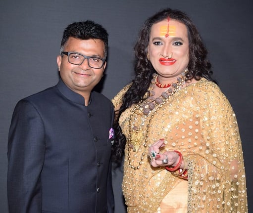 Aneel Murarka with Social Activist Laxmi Narayan Tripathi at Times Fashion Week 2019 for Equality &amp; Inclusivity