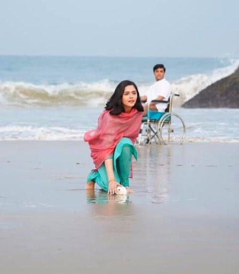 Aneet Padda in a still from the film Salaam Venky