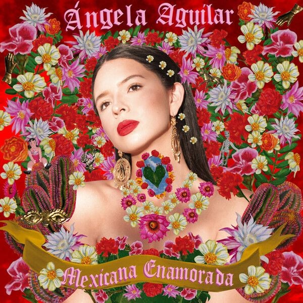 Ángela Aguilar on the poster of her second solo studio album titled