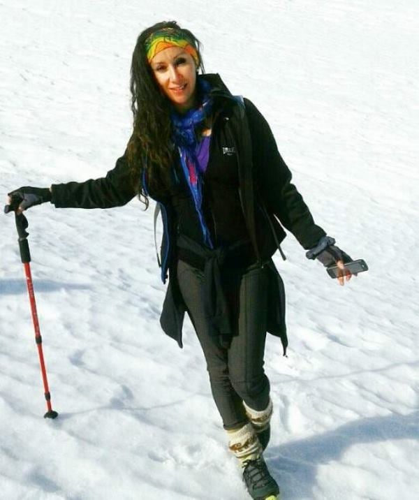 Angélica Sepúlveda during one of her trips