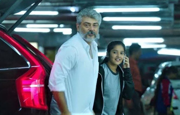 Anikha Surendran as Swetha in a still from the Tamil film Viswasam (2019)