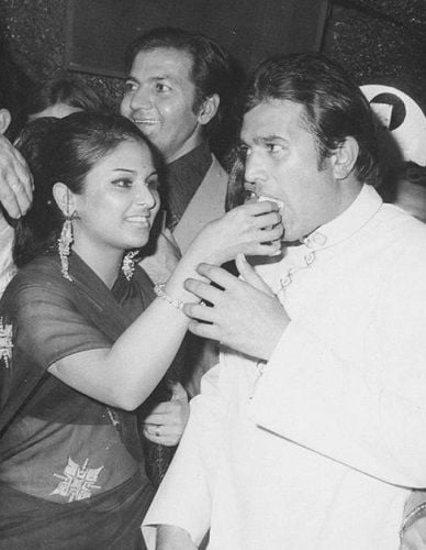 Anju Mahendru with Rajesh Khanna 